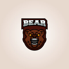 Wild animal badge logo design template