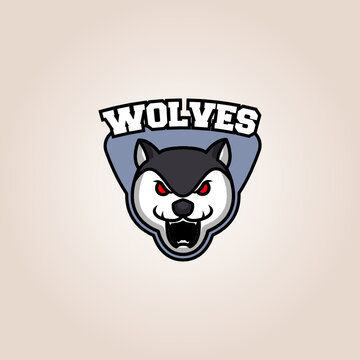 Wild animal badge logo design template