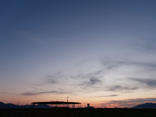 Lake Shinji at sunset
