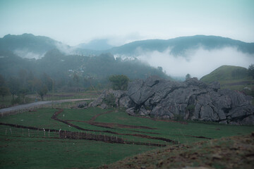 Fototapeta premium mist in the mountains