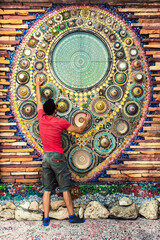 Active lifestyle people travel in Thailand and explore amazing Thailand temple. Asian culture,...