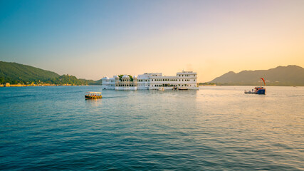 View at lake pichola of Udaipur city, Rajasthan, India.