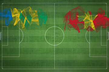 Saint Vincent and the Grenadines vs Vietnam Soccer Match, national colors, national flags, soccer...
