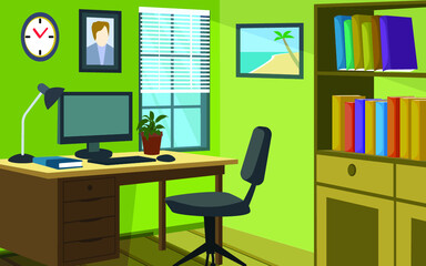 office room with a desk