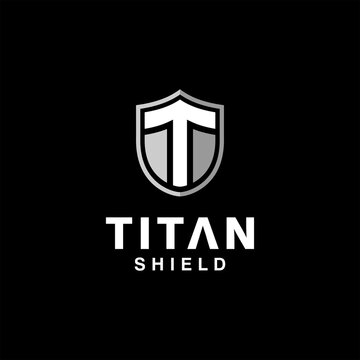 Letter T Titan Shield  Logo