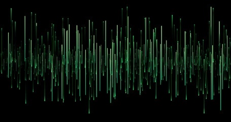 Sound waves height background. Music and audio light waves banner. Magic bright colors stripe.