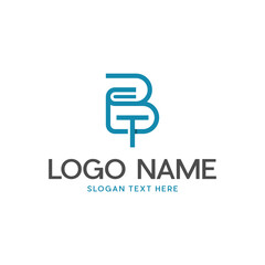 Letter BT Book Page Abstract Modern Minimalist Icon Logo Design, B, bt, tb Letter Logo Vector Template Abstract Monogram Symbol