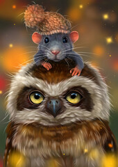 owl and mouse
