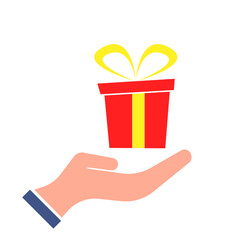 gift box with bow. Merry Christmas.