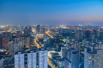 Night view city scenery Nanjing, Jiangsu, China