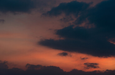 A photo of the sky at dusk.