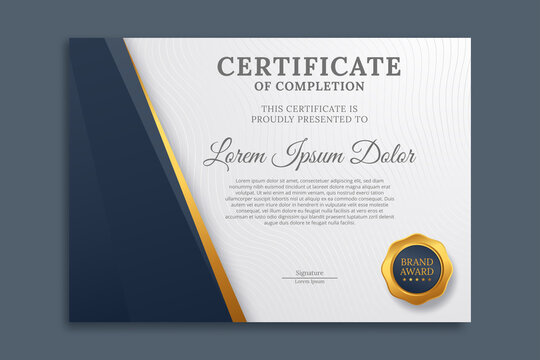 Certificate or diploma modern design template