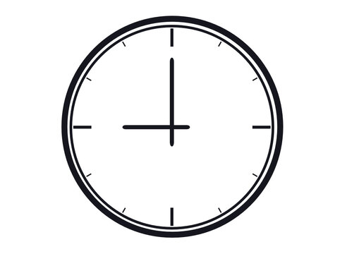 Graphic Elements Analog Clock Vector Illustration