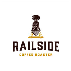 Coffee roasting machines in the shape of a steam train