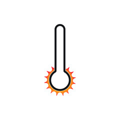 Icon vector graphic of thermometer, good for template illustration