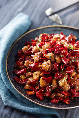 Delicious Chinese food, spicy chicken