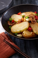 Delicious Chinese food, fried winter melon