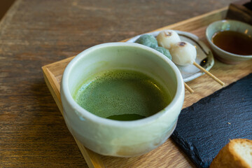 Obraz na płótnie Canvas Japanese matcha green tea