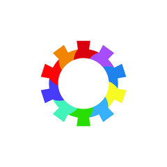 Gear Group Logo Icon Design. People Gear Logo vector icon.