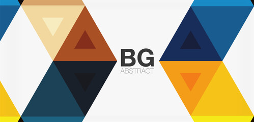 Mosaic triangle pattern abstract background for cover, banner, flyer and poster and other template