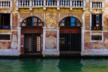 Fototapeta na wymiar Building along the Grand Canal in Venice, Italy