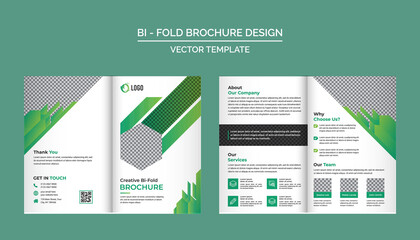 Bifold Brochure Design Template for your Company, Corporate, Business, Advertising, Marketing, Agency, and Internet business.
