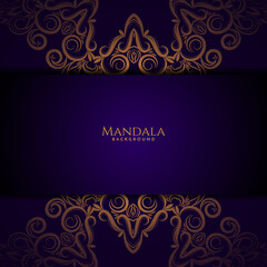 Obraz na płótnie Canvas luxury mandala gold color with stylish background