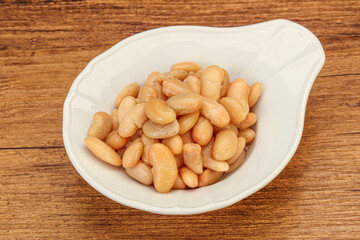White beans kidney in the bowl