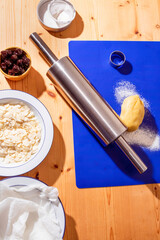 Rolling Pin On A Wooden Board