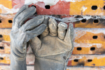 still framework and Leather welding Gloves