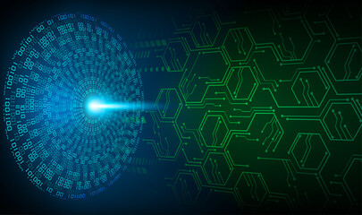 Blue cyber circuit future technology concept background