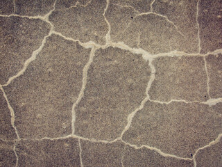 Abstract background of a cracked wall. Toned image.