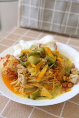 Lontong Medan, famous culinary from North Sumatra, Indonesia.
