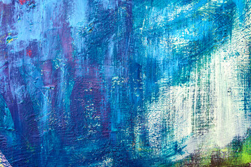 Detail of artistic abstract oil painted background. Acrylic painting on canvas.