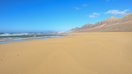 Fototapeta na wymiar Cofete beach, south of Fuerteventura island, Canary islands, Spain