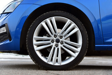 tire and alloy wheel on this passenger car
