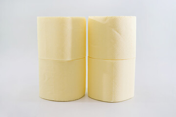  rolls of toilet paper on a white background.