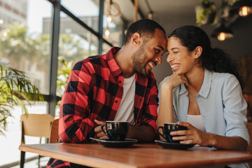 Loving couple enjoying their date