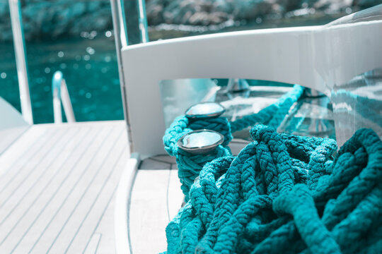 Yachting ropes , fixed lines on deck