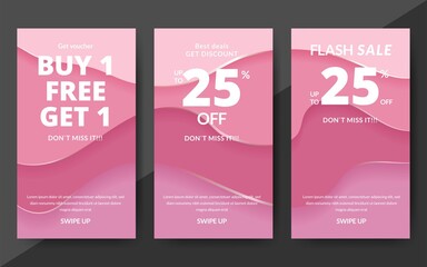 Flash sale discount banner template promotion, end of season special offer banner, template design for media promotions and social media promo, vector illustration.