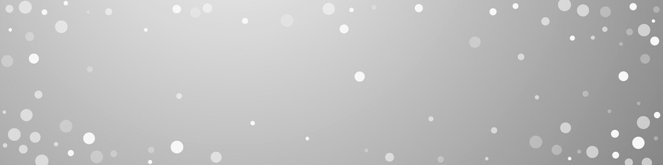 White dots Christmas background. Subtle flying sno