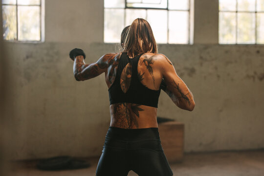 Woman Doing Shadow Boxing Workout