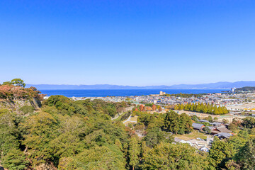 彦根城から見た琵琶湖　滋賀県彦根市　Biwako lake seen from Hiokone castle