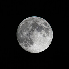 full moon over black