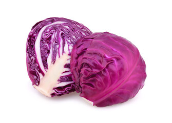 Obraz premium Purple cabbage isolated on white background