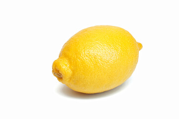 Fresh, ripe lemon on white background