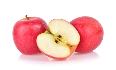 pink lady apples isolated on white background