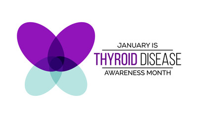 Vector illustration on the theme of National Thyroid Disease awareness month observed each year during January.