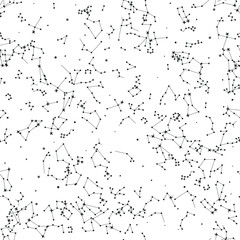 Stars element pattern. Vector seamless stellar constellation background. Space/ cosmic/ zodiacal/ universe elements wallpaper. Astronomy/ Astrology objects. For fabric, textile, banner, design.