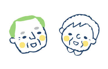 笑顔のシニアカップル　